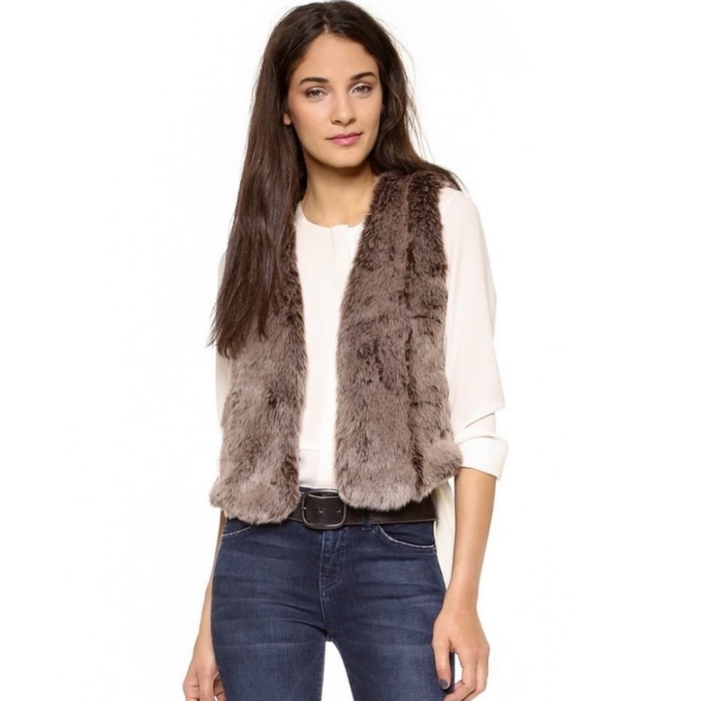 Madewell Fur Brown Vest Medium